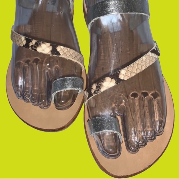 New Steve Madden Claustrophobic Toe Slide Sandal Snake Print Made in Italy SZ 7 - Picture 9 of 11